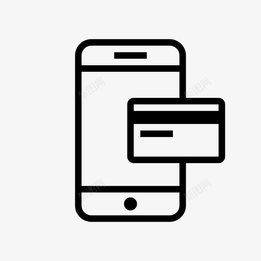移动支付信用卡数字支付svg_新图网 https://ixintu.com 支付 移动 信用卡 数字 货币 应用 大纲 图示