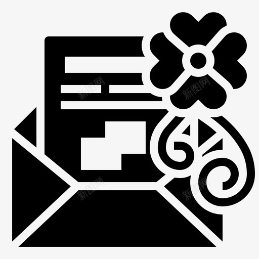 邮件公告卡片svg_新图网 https://ixintu.com 邮件 公告 卡片 请柬 信件 帕特 帕特里 里克 日雕文