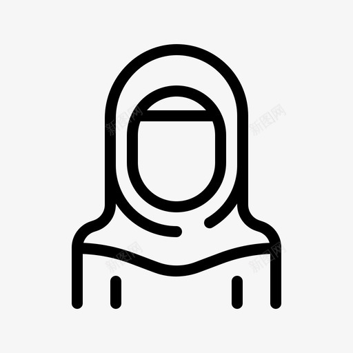 穆斯林妇女化身女性svg_新图网 https://ixintu.com 穆斯林 妇女 化身 女性 头巾 斋月