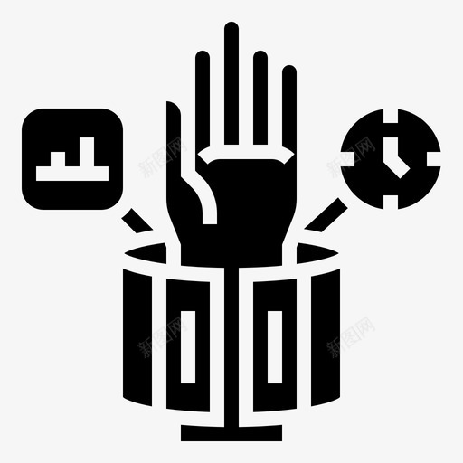 柔性可穿戴设备小工具智能手表svg_新图网 https://ixintu.com 柔性 可穿 穿戴 设备 小工 工具 智能 手表 腕带 未来技术 标志
