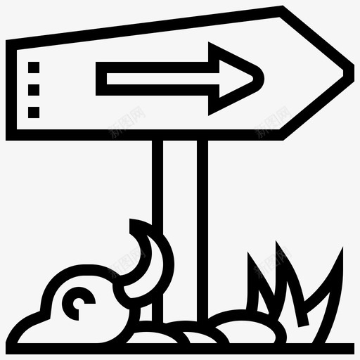 路标箭头目的地svg_新图网 https://ixintu.com 路标 箭头 目的地 方向 旅行 牛仔 路线