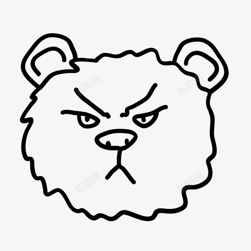 愤怒的熊动物头棕熊svg_新图网 https://ixintu.com 愤怒 动物 可疑 熊愤怒 熊动物 棕熊 性格 灰熊