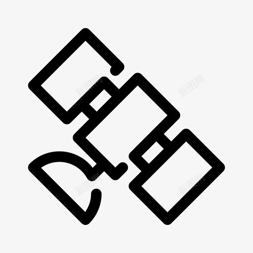卫星探测器信号svg_新图网 https://ixintu.com 技术 卫星 探测器 信号 空间 多线