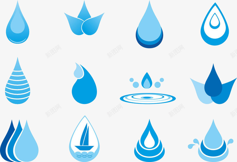 水滴图标png免抠素材_新图网 https://ixintu.com 水滴 图标