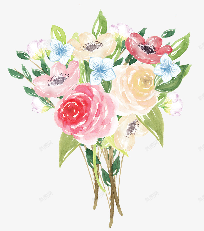 手绘画 手绘花 花朵 花卉 叶子 树叶 装饰 透明 春季树叶花卉png免抠素材_新图网 https://ixintu.com 手绘 花卉 树叶 绘画 花花 花朵 叶子 装饰 透明 春季