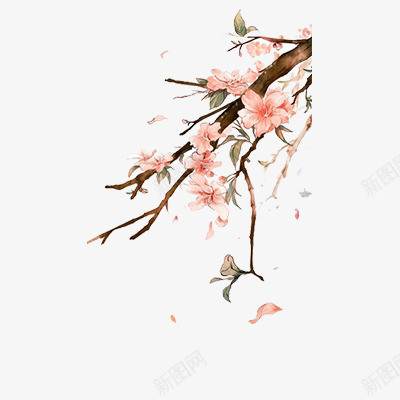 樱花花朵桃花psd免抠素材_新图网 https://ixintu.com 清新 粉色樱花 花朵 桃花 樱花 花瓣 手绘