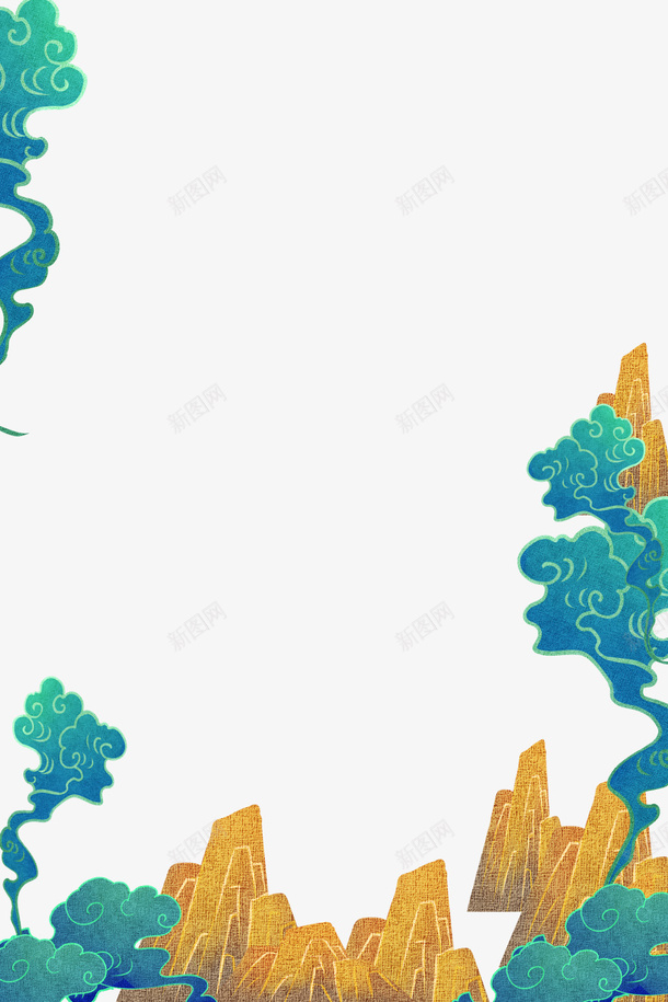 国潮装饰边框元素37png免抠素材_新图网 https://ixintu.com 中国风 国潮 传统 边框