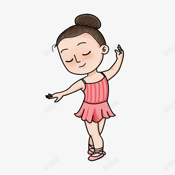 跳舞的女孩粉色png免抠素材_新图网 https://ixintu.com 跳舞 卡通 可爱 舞蹈