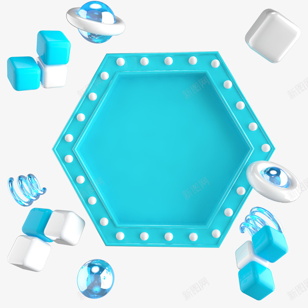 C4D舞台透明背景装饰元素png免抠素材_新图网 https://ixintu.com C4D 舞台 透明 背景 装饰元素
