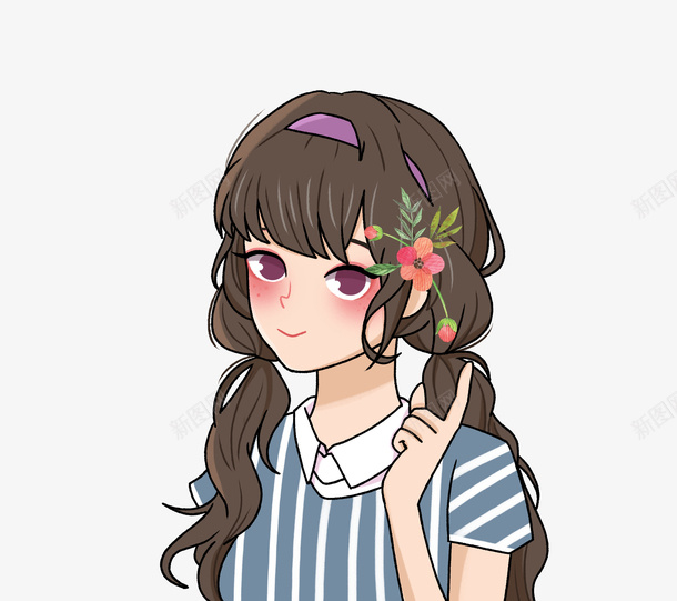 女孩可爱卡通爱笑手势psd免抠素材_新图网 https://ixintu.com 女孩 可爱 卡通 爱笑