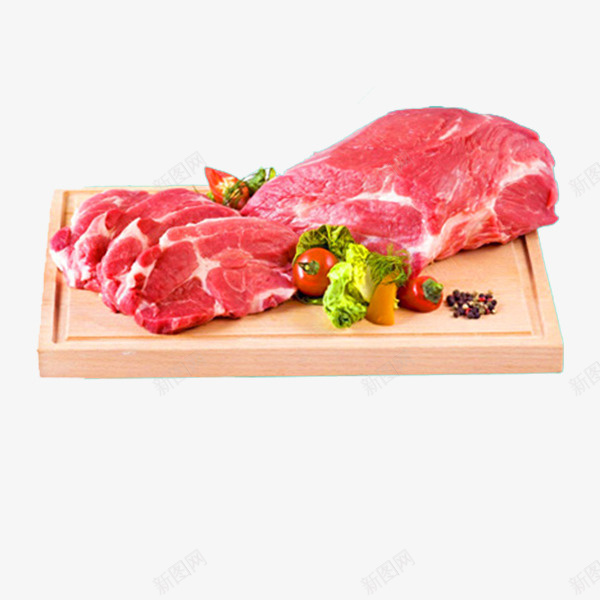 菜板上的猪肉png免抠素材_新图网 https://ixintu.com 猪肉 生猪肉 鲜猪肉 鲜肉