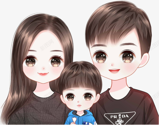 全家福一家三口人png免抠素材_新图网 https://ixintu.com 一家三口 全家福 一家人 三口之家