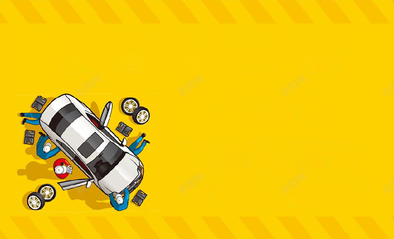 修车工人卡通车背景jpg设计背景_新图网 https://ixintu.com 上班族 修车工人 卡通 背景 车