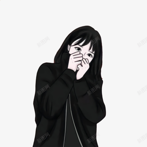 青春害羞少女png免抠素材_新图网 https://ixintu.com 人物 女 青少年 小姐姐