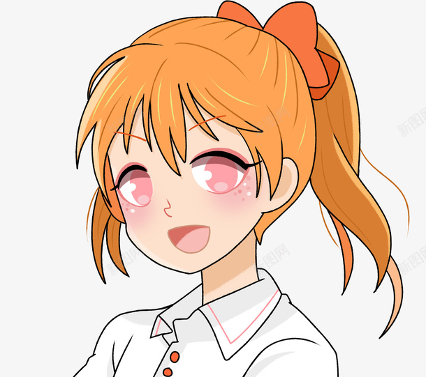 女孩可爱卡通爱笑psd免抠素材_新图网 https://ixintu.com 女孩 可爱 卡通 爱笑