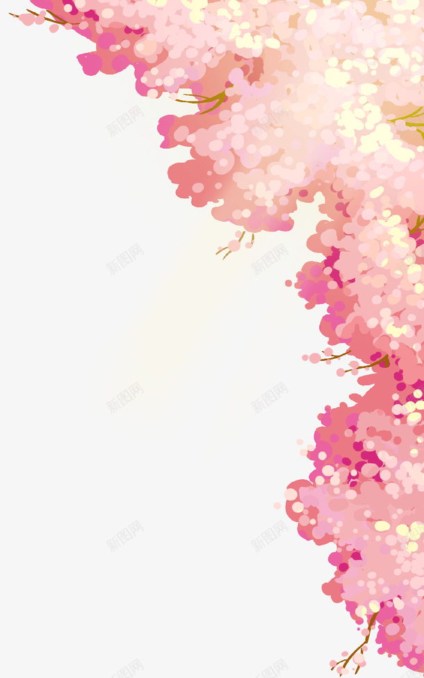 春天樱花阳光穿透png免抠素材_新图网 https://ixintu.com 樱花 春 花朵 温暖 阳光