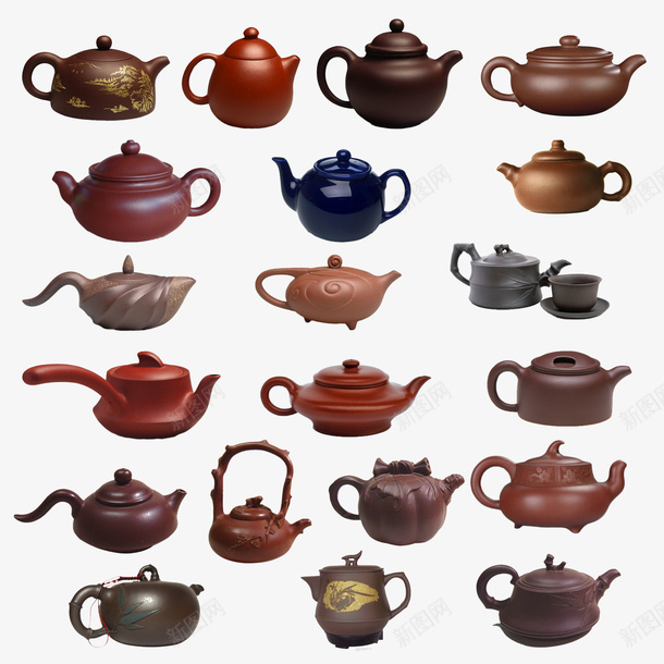 紫茶壶分层图png免抠素材_新图网 https://ixintu.com 分层素材 紫砂壶 紫茶壶 紫茶壶分层 茶壶