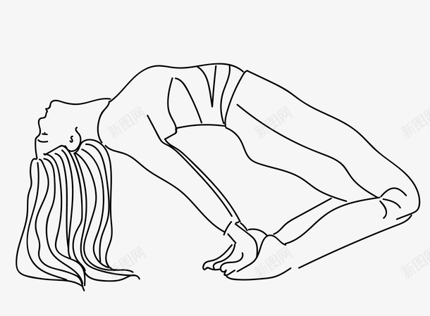 瑜伽动作线条插画eps免抠素材_新图网 https://ixintu.com 瑜伽 动作 线条 插画 矢量