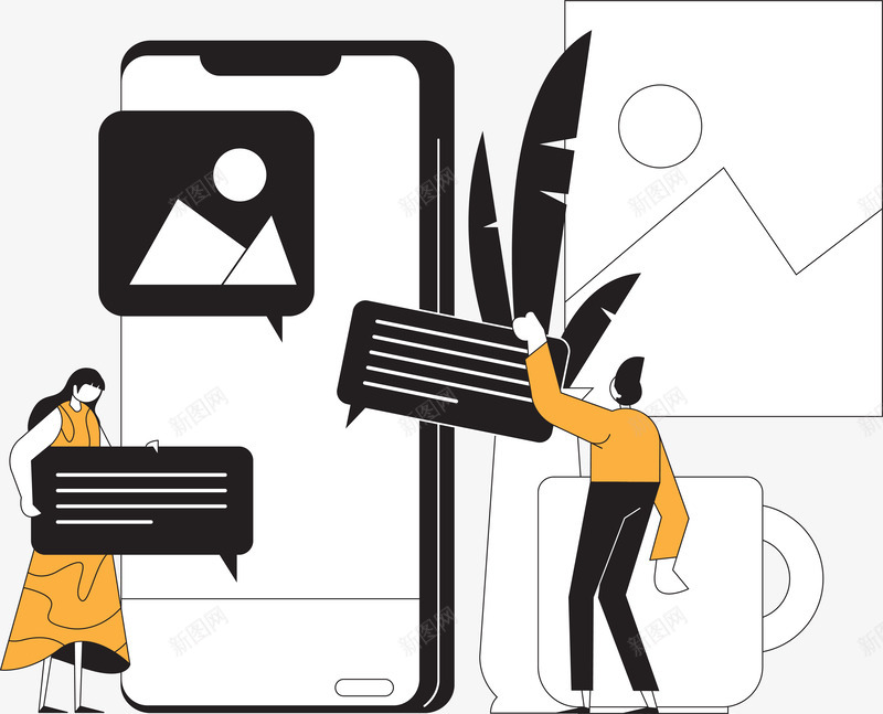 Business Management Illustration插画png免抠素材_新图网 https://ixintu.com 插画