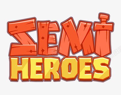 2D Animation Semi Heroes字体png免抠素材_新图网 https://ixintu.com 字体
