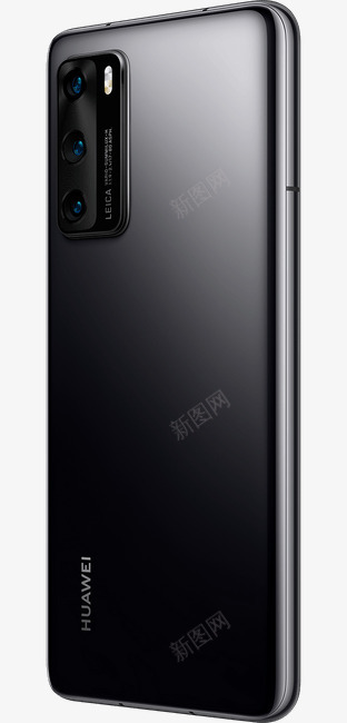 HUAWEI P40 亮黑色正面样机png免抠素材_新图网 https://ixintu.com 黑色 正面 样机