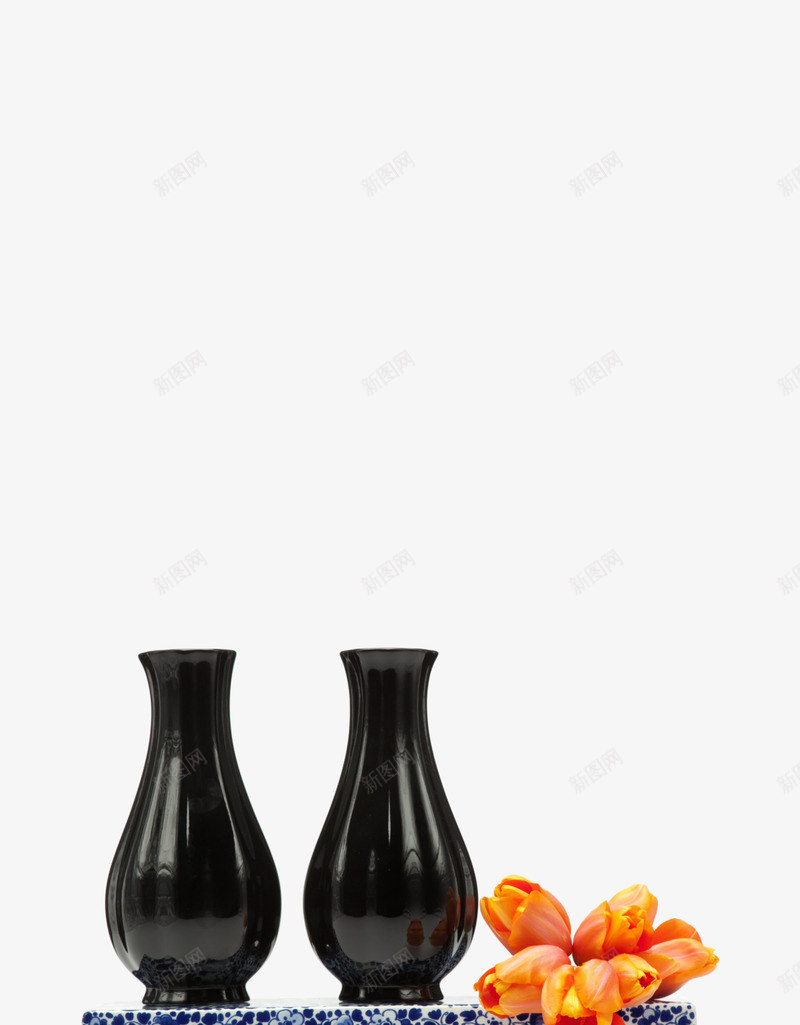 Delft blue vase 102 with flowers饰品png免抠素材_新图网 https://ixintu.com 饰品