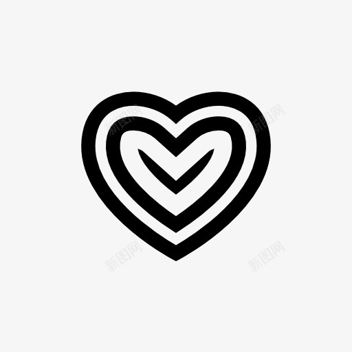 hypnotic heart icon金色png免抠素材_新图网 https://ixintu.com 金色