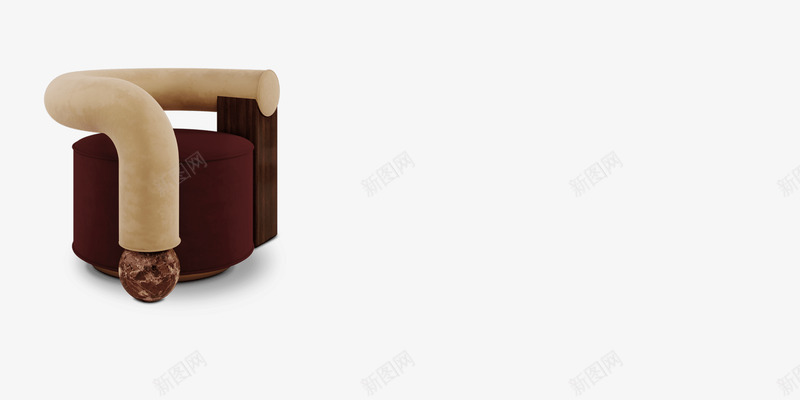 Galatea Armchair Malabar Artistic Furniture家具png免抠素材_新图网 https://ixintu.com 家具