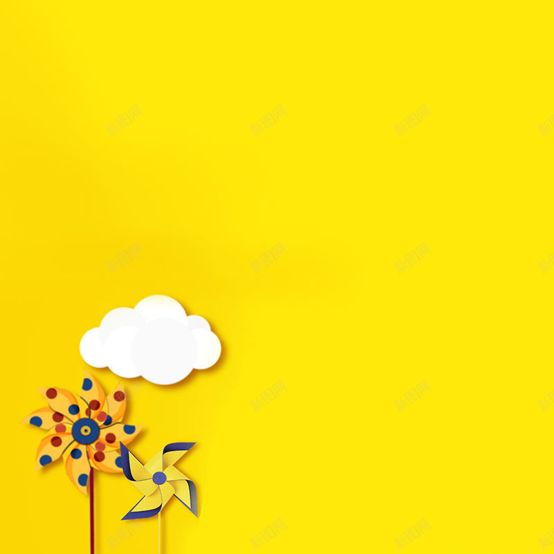 黄色卡通风车主图背景素材jpg设计背景_新图网 https://ixintu.com 黄色 卡通 风车 云朵 扁平 淘宝主图背景图片 直通车 童趣 手绘