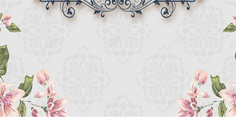 浪漫花朵蓝色边框h5背景图jpg设计背景_新图网 https://ixintu.com 婚礼背景 婚礼花朵 婚礼请柬 浪漫花朵 花朵背景 婚礼贺卡 蓝色边框 边框背景
