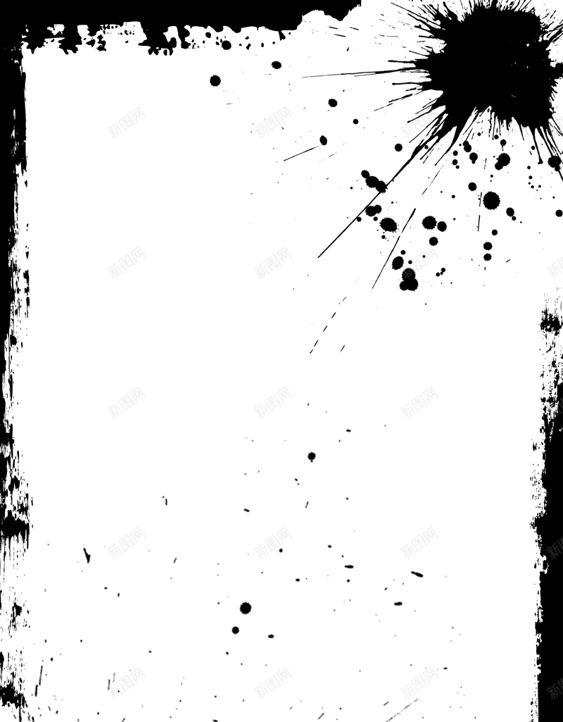 简约水墨黑白平面广告psd设计背景_新图网 https://ixintu.com 简约背景 简约边框 边框 水墨 黑白 平面广告 墨迹 简洁