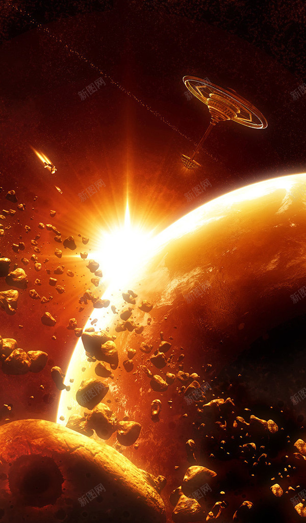 星球科幻H5背景jpg设计背景_新图网 https://ixintu.com 光效 大气 星球 炫酷 科幻 H5背景 H5 h5