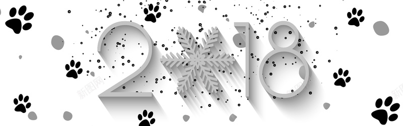 卡通新年质感电商淘宝bannerpsd设计背景_新图网 https://ixintu.com 2018banner 几何 原点 可爱 图形 手绘 斑点狗 新年 树荫 植物光影 气球 狗年 狗狗 脚印 金色