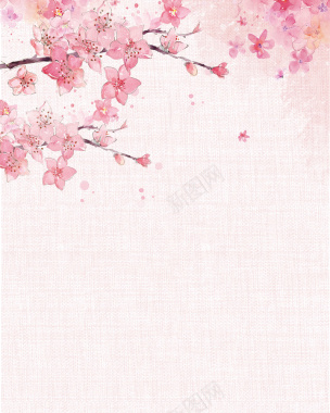 粉色浪漫花海樱花花朵花瓣风景背景素材背景