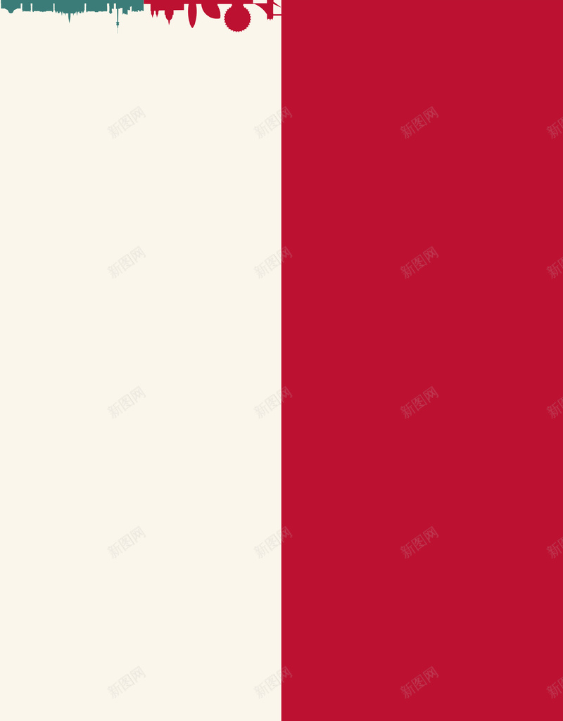 红白风边框背景jpg设计背景_新图网 https://ixintu.com 红色 简约 边框 文艺 小清新 红白