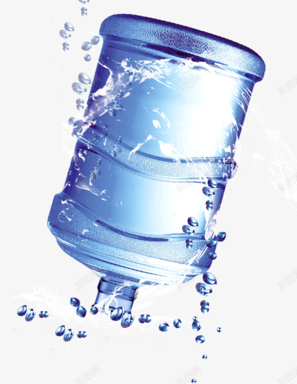 蓝色桶装矿泉水png免抠素材_新图网 https://ixintu.com 大桶水 桶装水 水 水桶 饮用水
