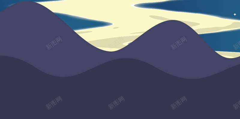 中秋佳节美丽的月光psd设计背景_新图网 https://ixintu.com 山峰 山顶 月饼 灯笼 蓝色 花朵 吉祥云朵 月光 月亮 中秋佳节
