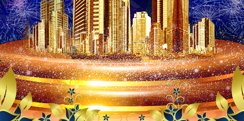 蓝色高端金色房地产PSD分层H5背景素材psd设计背景_新图网 https://ixintu.com 背景素材 房地产 蓝色 金色 高端 PSD分层 H5 建筑 烟花 大气