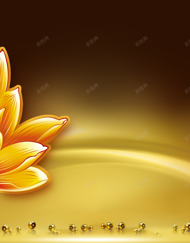金色荷花化妆品海报背景素材psd设计背景_新图网 https://ixintu.com 海报 背景 花卉 金黄 高端 化妆品 荷花背景 化妆品金色