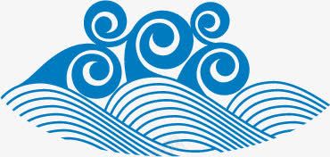 海浪png免抠素材_新图网 https://ixintu.com 海浪 水波纹 传统蓝色 效果 元素