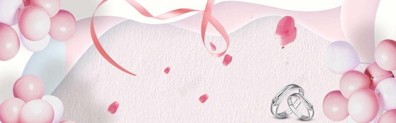 气球与戒指粉色手绘bannerpsd设计背景_新图网 https://ixintu.com 气球 戒指 花瓣 漂浮 彩带 爱情 浪漫 手绘 粉色 梦幻