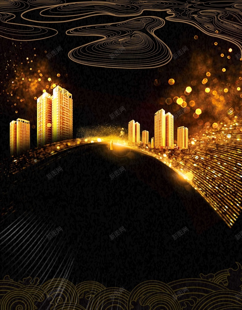 黑色商务投资理财招商psd设计背景_新图网 https://ixintu.com 地产 投资 理财 金色 金融 黄金旺铺 金钱 招商 商业 海报