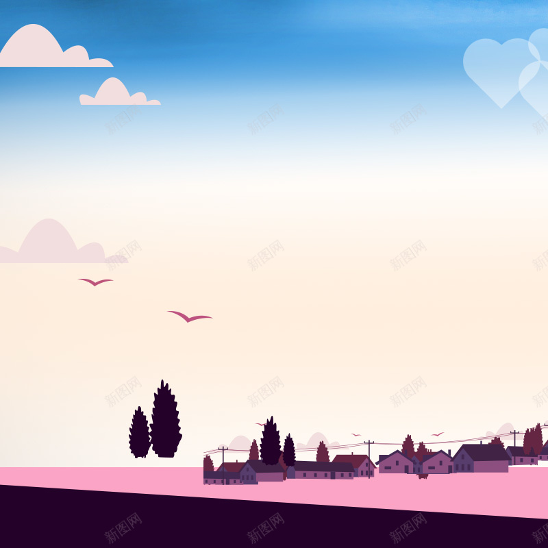 卡通情人节钻戒浪漫房子剪影背景psd高清背景_新图网 https://ixintu.com 卡通 浪漫 房子 剪影 背景 情人节 钻戒 主图 童趣 手绘