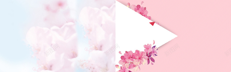情人节浪漫手绘花朵电商海报背景背景