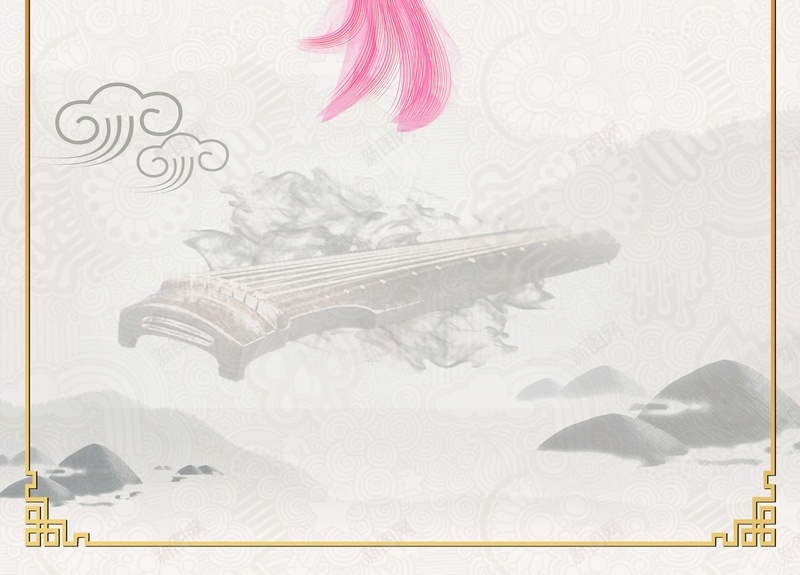 腊梅画边框jpg设计背景_新图网 https://ixintu.com 边框 腊梅 画 古风