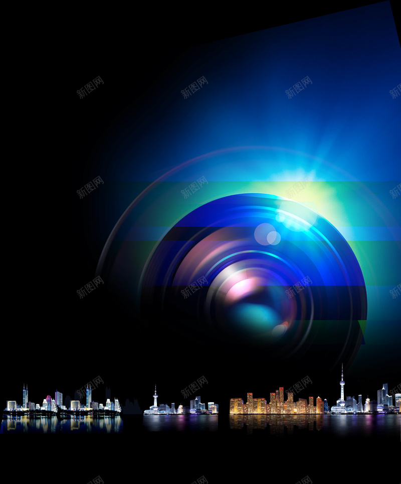 科技镜头海报背景psd设计背景_新图网 https://ixintu.com 光圈 炫酷 科幻 科技 镜头 未来 商务 海报 背景