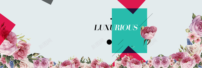 春装白色清新淘宝海报背景psd设计背景_新图网 https://ixintu.com 春装上市 服装海报 几何 白色 花边 边框 春季活动 女装活动 清新 简约