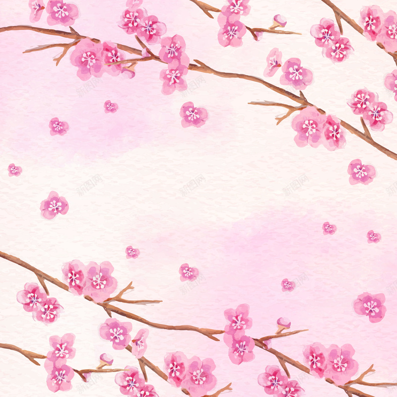 粉色花朵边框春天宣传背景素材jpg设计背景_新图网 https://ixintu.com 浅粉色 春天 春季 春暖花开 花框 花边 纹理边框 创意素材 简约设计 背景素材