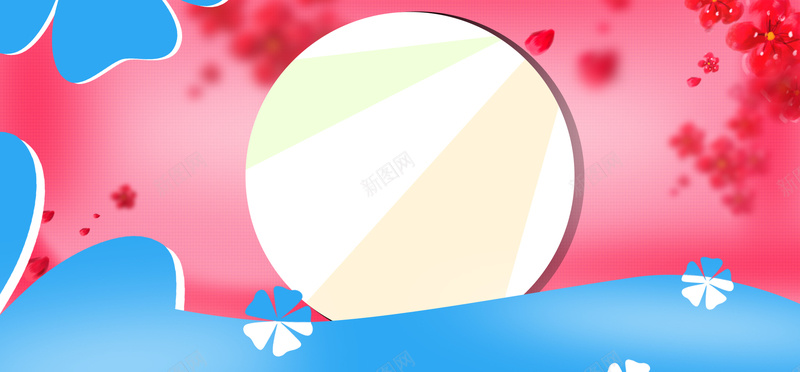 春季上新撞色拼接渐变红bannerpsd设计背景_新图网 https://ixintu.com 春季上新 上新 京东 促销 电商 淘宝 几何 拼接 素材 广告 设计 背景 春天 花朵 花瓣 渐变