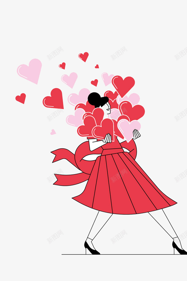 购物女爱心女png免抠素材_新图网 https://ixintu.com 爱心 女 可爱 手绘